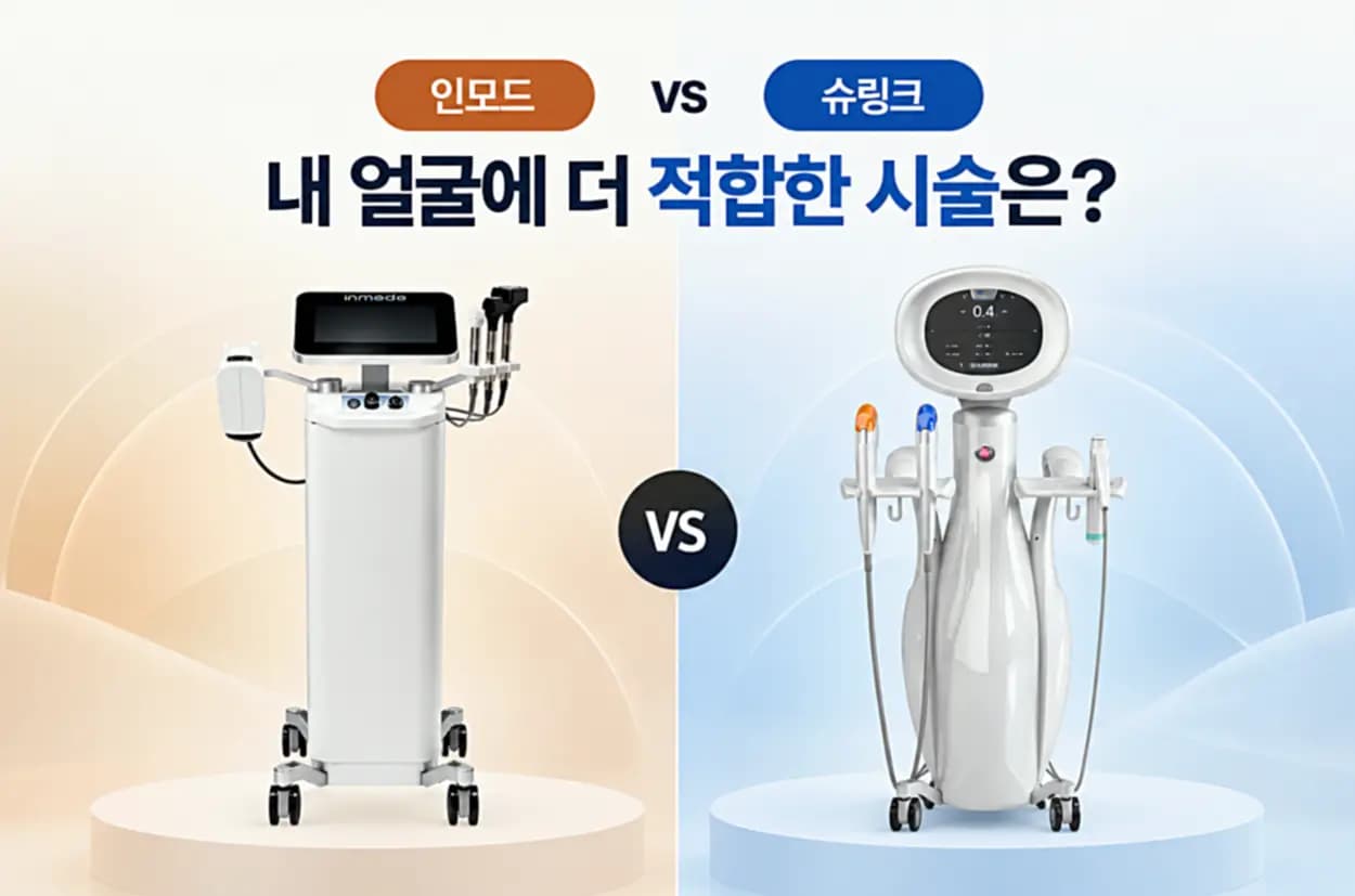 인모드와 슈링크 유니버스 리프팅 장비 비교 및 얼굴 상태에 따른 적합한 시술 선택 안내